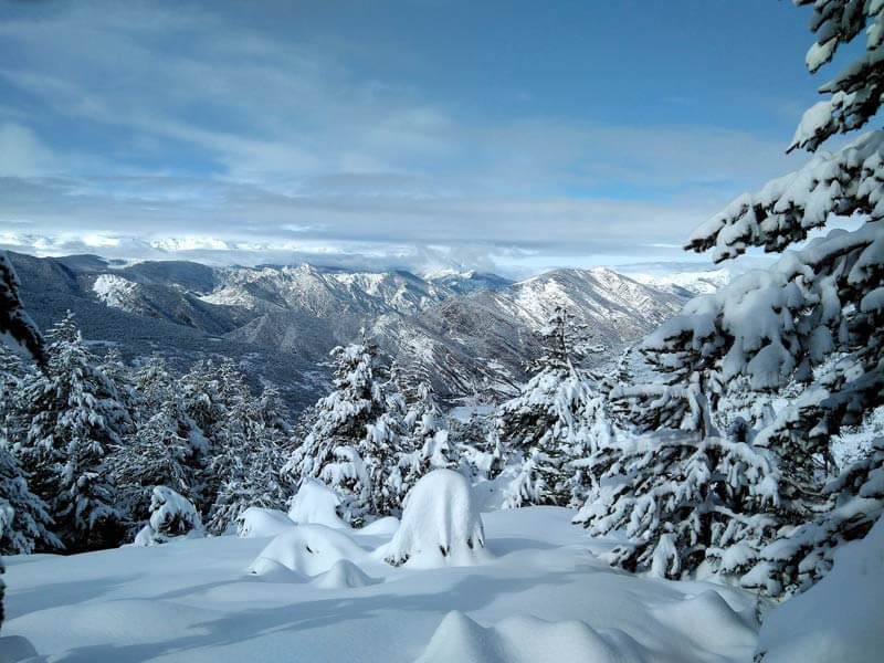 Recent snowfall in the Pyrenees
